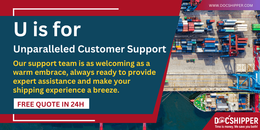 U is for Unparalleled Customer Support - Logistics glossary-min